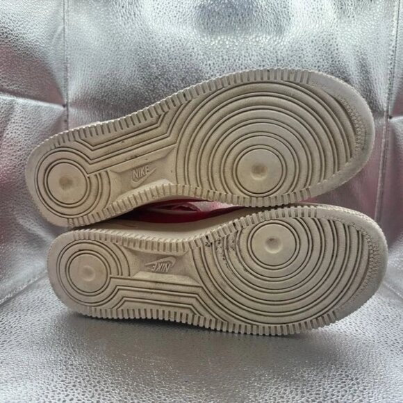 Size‎ 8 - Nike Air Force 1 '07 Mid Mens Fusion Red Sneakers Shoes 315123-604 - Picture 9 of 11